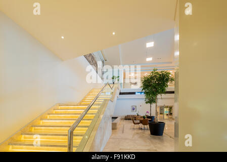 Dans le cas d'escalier intérieur de l'hôtel moderne Banque D'Images