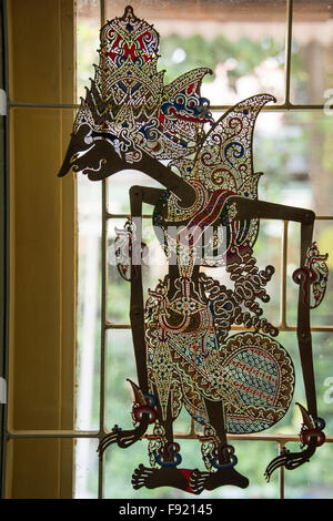 Wayang Kulit (marionnette) en cuir, Yogyakarta, Indonésie Banque D'Images