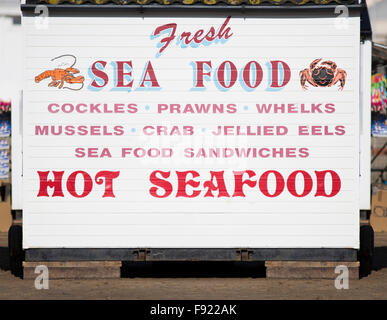 Sea Food à Weston-Super-Mare Beach Banque D'Images