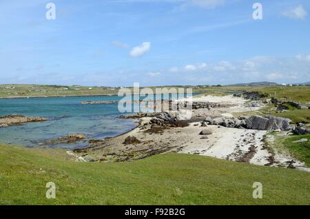 Plage sur l'île de Omey Connemara Comté de Galway Irlande Banque D'Images