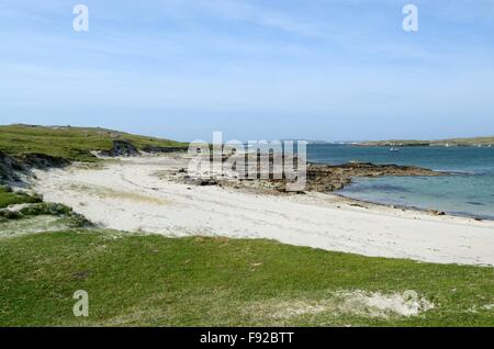 Plage sur l'île de Omey Connemara Comté de Galway Irlande Banque D'Images