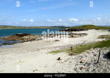Plage sur l'île de Omey Connemara Comté de Galway Irlande Banque D'Images