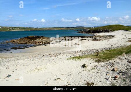 Plage sur l'île de Omey Connemara Comté de Galway Irlande Banque D'Images