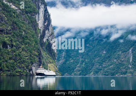 Vue de l'Geirangerfjord en Norvège. Banque D'Images