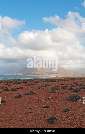 L'île de Socotra, au Yémen, au Moyen-Orient : le paysage sauvage de la zone protégée d'Archer, dans le nord-est de l'île, célèbre pour sa biodiversité unique Banque D'Images