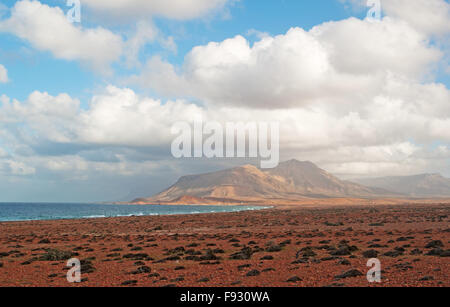 L'île de Socotra, au Yémen, au Moyen-Orient : le paysage sauvage de la zone protégée d'Archer, dans le nord-est de l'île, célèbre pour sa biodiversité unique Banque D'Images