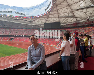 Stade national 'Birds Nest' au Centre Olympique, Beijing, China, Asia Banque D'Images