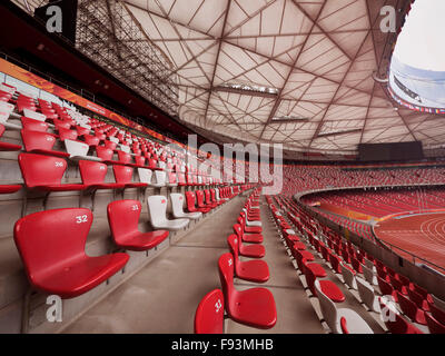 Stade national 'Birds Nest' au Centre Olympique, Beijing, China, Asia Banque D'Images