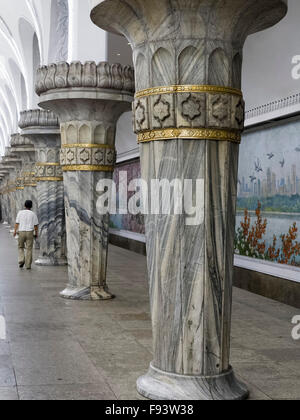 Métro station, Pyongyang, Corée du Nord, d'Asie Banque D'Images