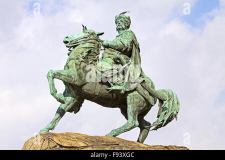 Monument de Bogdan Chmielnicki, l'hetman des Cosaques zaporogues ukrainiens, sur la place de Sofia à Kiev, Ukraine. Le monument a été Banque D'Images