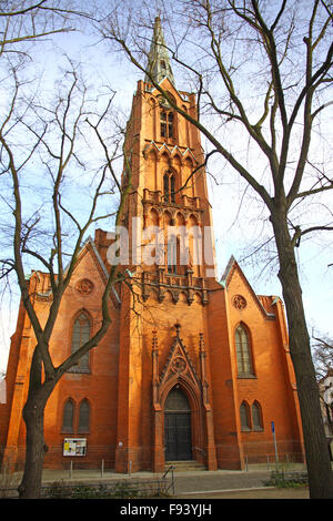 Église Saint Gertraud (Sankt-Gertraud-Kirche), l'église protestante à Francfort (Oder) en Allemagne. Il est dédié à Gertrude de Nivelles Banque D'Images