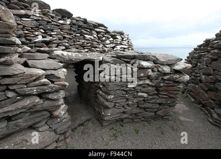 Huttes de ruche à Fahan sur la péninsule de Dingle Banque D'Images