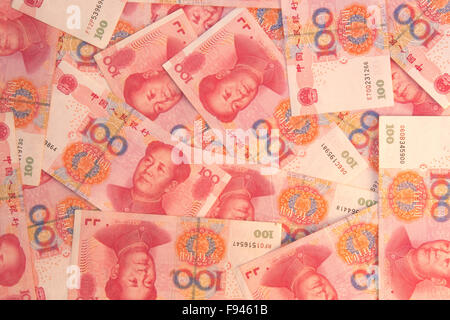 Contexte de l'argent chinois avec 100 projets RMB Banque D'Images