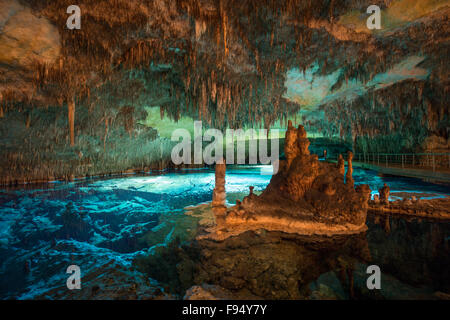 Les grottes du Dragon sur Majorque, grand angle Banque D'Images