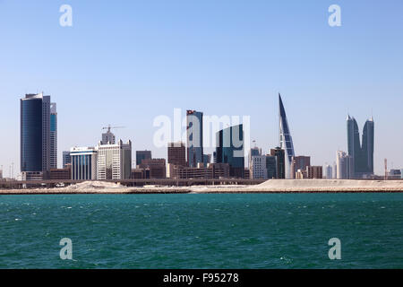 Skyline de Manama, Bahreïn Banque D'Images