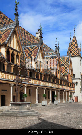 France Bourgogne Beaune Hôtel-Dieu des Hospices de Beaune Banque D'Images