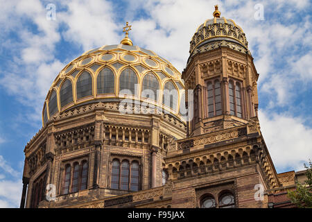 Coupole de la nouvelle synagogue de Berlin, Allemagne. Banque D'Images