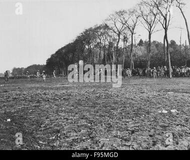 La face avant, la Belgique, 1914. 1ère Bataille d'Ypres. Banque D'Images