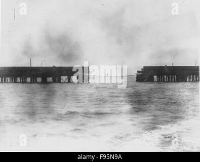 La Marine britannique. Bataille de Zeebrugge. Banque D'Images