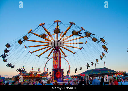 Les événements de la foire de Saanich à Victoria, C.-B. inclus rides, l'alimentation et l'agriculture Banque D'Images