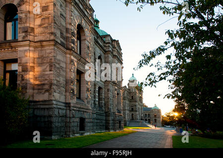 L'Assemblée législative de la Colombie-Britannique réunit dans les édifices du parlement à Victoria, BC. Banque D'Images