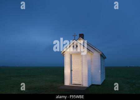 L'église de St John's School Site du patrimoine provincial près de chef de la Saskatchewan, Canada Banque D'Images