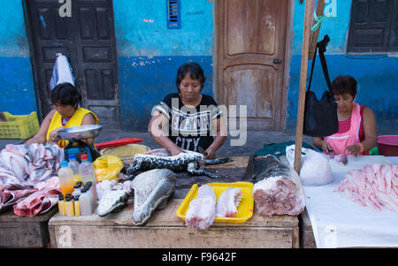 Scènes de marché, Iquitos, la ville la plus importante de la forêt tropicale péruvienne et la cinquième ville du Pérou Banque D'Images