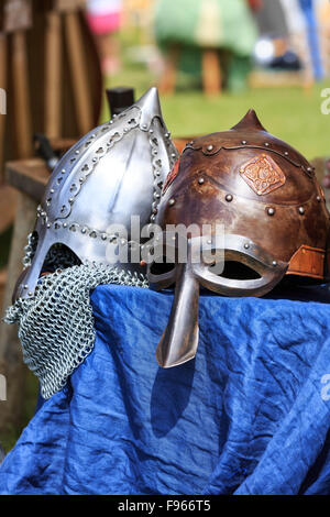 Casque viking, le festival islandais du Manitoba, Gimli, Manitoba, Canada Banque D'Images