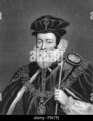 William Cecil, 1er baron Burghley ou Burleigh, 1520-1598, l'État anglais, le conseiller en chef de la Reine Elizabeth I, Banque D'Images