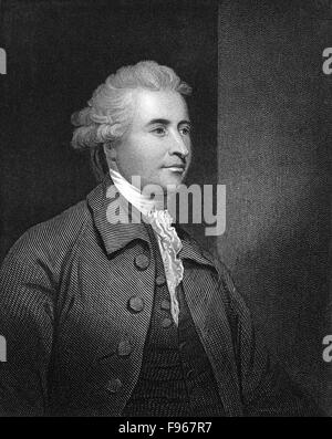 Edmund Burke, 1729 - 1797, un écrivain britannique, philosophe et homme politique politique au Siècle des Lumières, Banque D'Images