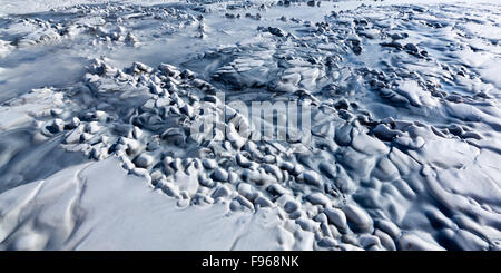 Les dépôts de silice et de minéraux, de Gunnuhver Hot spring, Reykjanes Peninsula, Iceland Banque D'Images