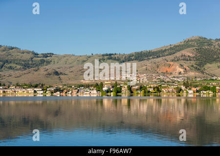 Le lac Osoyoos, Osoyoos, Colombie-Britannique, Canada Banque D'Images