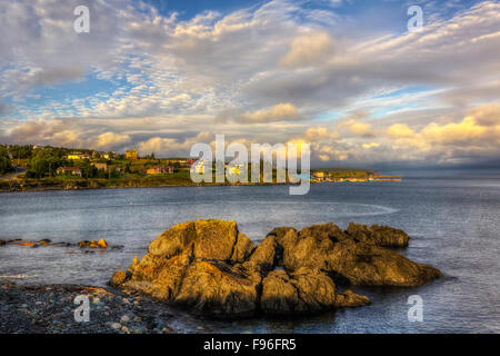 Rock formation, Witless Bay, Terre-Neuve, Canada Banque D'Images