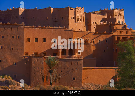 Taourirt, construit en terre par Pacha Glaoui, UNESCO World Heritage Site, Ouarzazate, Ouarzazate, Maroc Province Banque D'Images