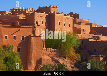 Taourirt, construit en terre par Pacha Glaoui, UNESCO World Heritage Site, Ouarzazate, Ouarzazate, Maroc Province Banque D'Images