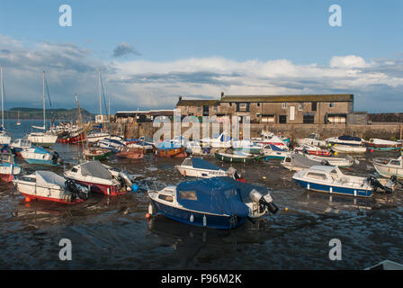 Lyme Regis harbour quand la marée est out, Devon, England, UK Banque D'Images