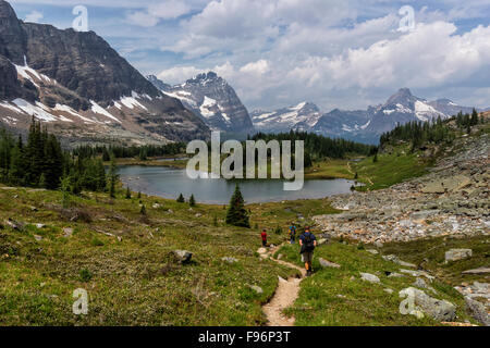 Le lac O'Hara, dans le parc national Yoho, Canadian Rockies Banque D'Images