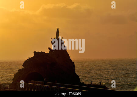 Rocher de la Vierge, rocher de la Vierge, Biarritz, PyrénéesAtlantiques Ministère, Aquitaine, France Banque D'Images