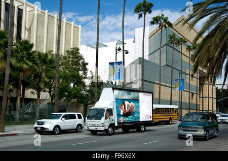 Un Winslow Homer fine art peinture est reproduite sur un panneau mobile qui passent du Los Angeles County Museum dans le cadre de l'événement Art partout dans Los Angeles, Californie Banque D'Images