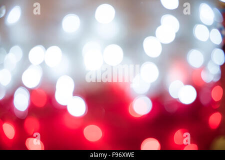 Noël lumières fond flou artistique Banque D'Images