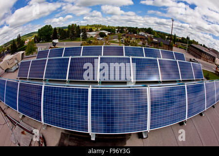 Les panneaux solaires, l'Alberta, Canada. Banque D'Images