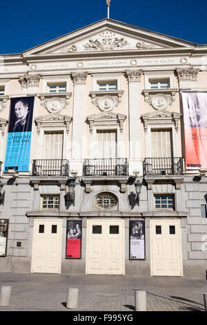 Théâtre Teatro Espanol espagnol Madrid Plaza de Santa Ana Banque D'Images