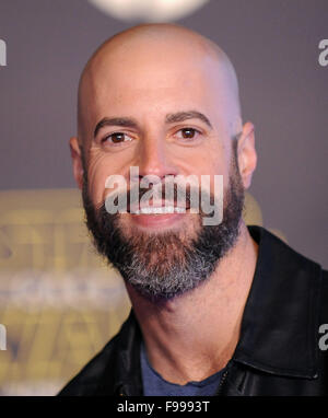 Hollywood, Californie, USA. 14 Décembre, 2015. Chris Daughtry arrive pour le ''Star Wars : The Force éveille'' en première mondiale au théâtre Dolby. Credit : Lisa O'Connor/ZUMA/Alamy Fil Live News Banque D'Images