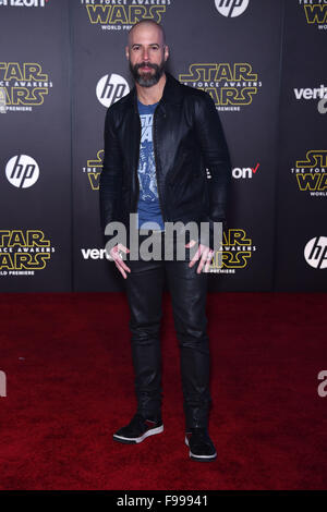 Hollywood, Californie, USA. 14 Décembre, 2015. Chris Daughtry arrive pour le ''Star Wars : The Force éveille'' en première mondiale au théâtre Dolby. Credit : Lisa O'Connor/ZUMA/Alamy Fil Live News Banque D'Images