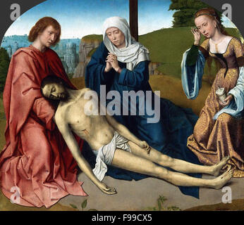 Gerard David - Lamentation sur le corps du Christ Banque D'Images