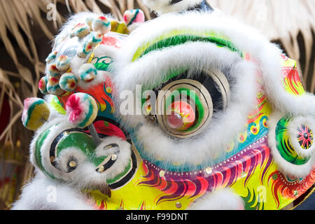 Close-up de tête de lion chinois Banque D'Images