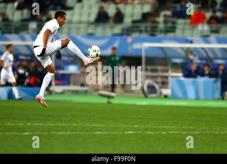 Osaka, Japon. 13 Décembre, 2015. Douglas (Sanfrecce) Football/soccer : Fifa Club World Cup Japon 2015 Quart de finale entre TP Mazembe 0-3 Sanfrecce Hiroshima au stade Nagai d'Osaka, au Japon . Mm. Kenzaburo © Matsuoka/AFLO/Alamy Live News Banque D'Images