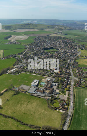 Une vue aérienne du village de Sussex in Ringmer et alentours Banque D'Images