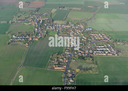 Une vue aérienne de l'Afrique du Lincolnshire village de Rippingale et alentours Banque D'Images