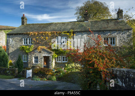 Stone cottages à Hebden près de Grassington dans le Yorkshire Dales Banque D'Images